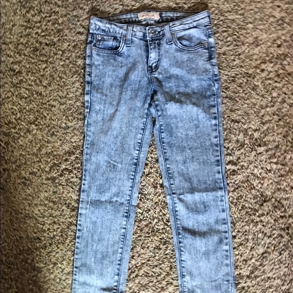 Y2K Acid Wash Skinny Jeans Size 0
